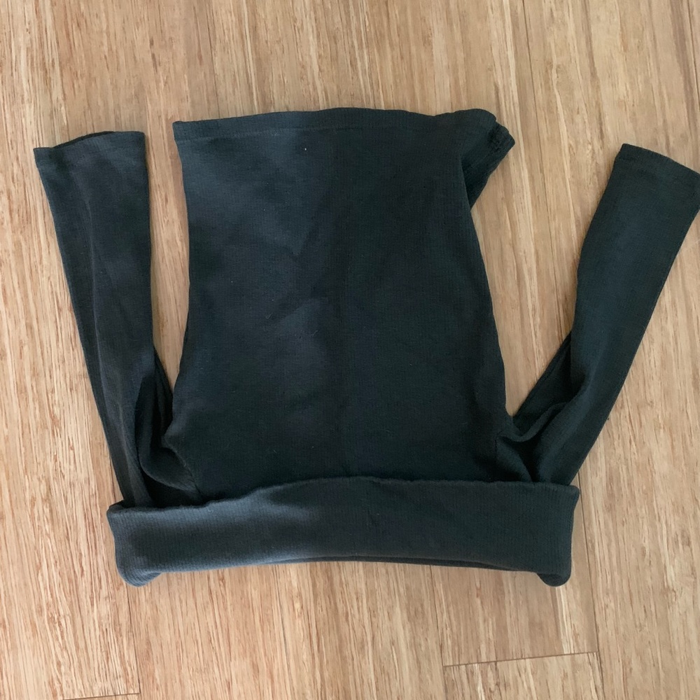 Forever 21 green off the shoulder crop top